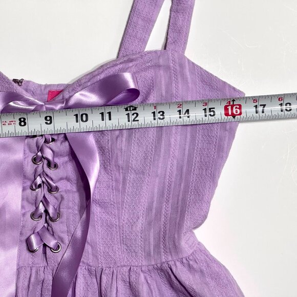 Sugar Thrillz Dolls Kill Lavender Purple Lace Up Dress Rapunzel Costume Tangled - Picture 10 of 13
